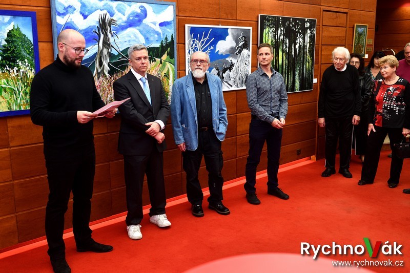 Otakar a Robin Kaločovi - zahájení vernisáže