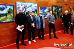 Otakar a Robin Kaločovi  vernisáž Klicperovo divadlo 2023 - id00022