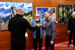 Otakar a Robin Kaločovi  vernisáž Klicperovo divadlo 2023 - id00037