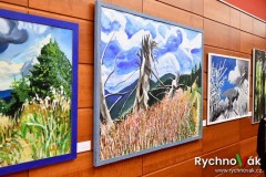 Otakar a Robin Kaločovi  vernisáž Klicperovo divadlo 2023 - id00056