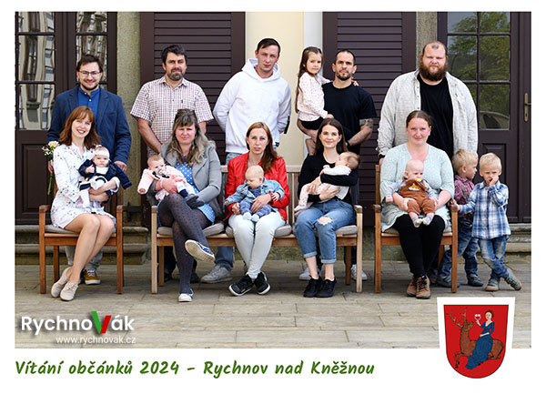 Vítání občánků Rychnova nad Kněžnou - květen 2024 skupina B
