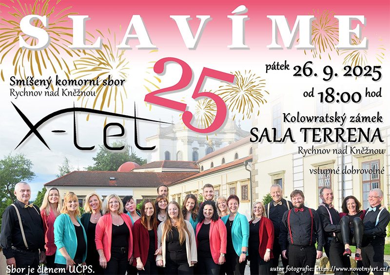 x-tet slavíme 25let na terase rychnovského zámku